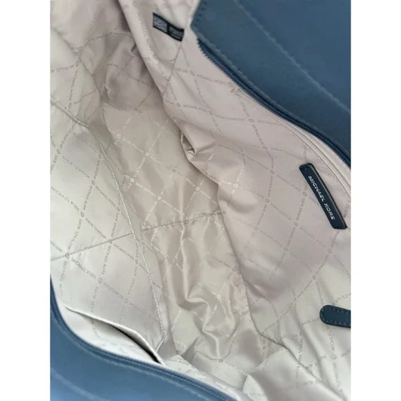 Michael Kors Jet Set Large Saffiano Leather Shoulder Bag Blue - Picture 10 of 15